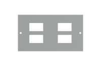 CMD 4 Gang Data Plate / 4 x RJ45 (37.1mm x 22.3mm) LJ6C - 3 Compartment