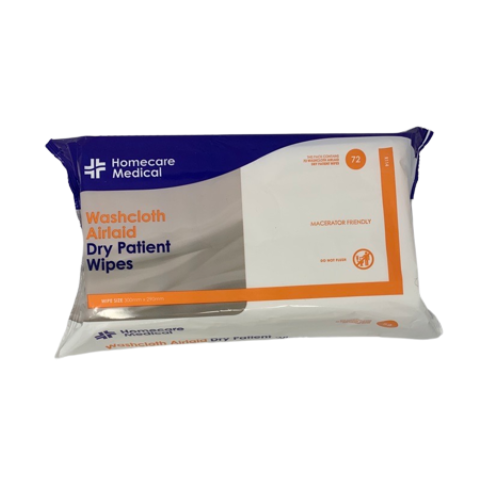 The Clinitex Washcloth has 72 dry patient wipes per pack.