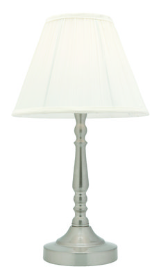 Mercator Molly Touch Table Lamp Brushed Chrome