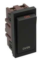 Lincoln 20 Amp Black Double Pole Module Insert - Oven