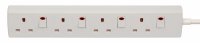 1150623451 4-GANG EXT SOCKET INDIVIDUALLY SWITCHABLE 2M