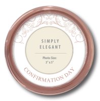 Confirmation Photo Frame/Metal/Rose Gold Finish   (F46622)