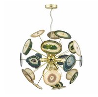 Achates 9 Light Feature Pendant, Gold & Agate | LV1802.0044