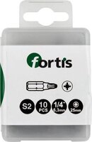 Fortis Pozi PZ2 x 25mm Driver Bit Pack of 10