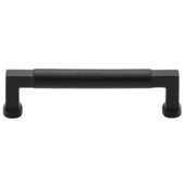 C0312 128-BKMT - Heritage Brass Cabinet Pull Bauhaus Design 128MM CTC Matt Black Finish