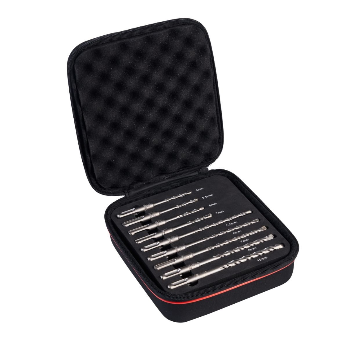 SDS Plus Shank 2 Points Drill Bit Set 9Pce