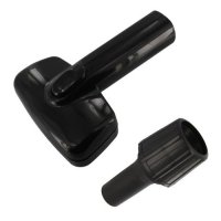 Universal Retail Packed Black Plastic Vacuum Cleaner Pet Brush Grooming Tool Kit with Button Activated Adjustable Bristles