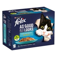 Felix 'As Good as it Looks' Cat Pouch Ocean Feast Selection Jelly 85g 12-Pack x 4