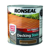 RONSEAL ULTIMATE PROTECTION DECKING STAIN MEDIUM OAK 2.5 LTR
