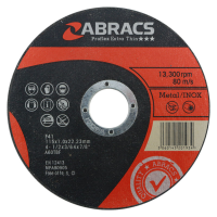 Abracs Proflex, Flat Inox Extra Thin Cutting Disc, 115mm x 1.0mm x 22mm, 25/Pack