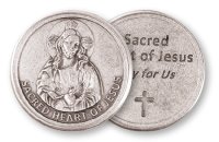 Metal Pocket Token/Sacred Heart   (13316)