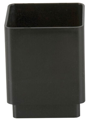 65mm Square Downpipe Connector Black