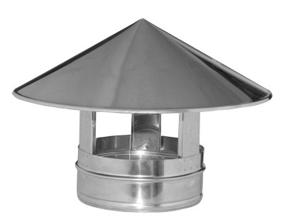 Inox enkelwandig regenkap Ø150