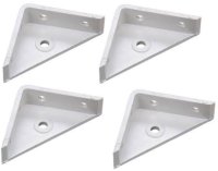 Corner Brackets White Plastic Pack of 4