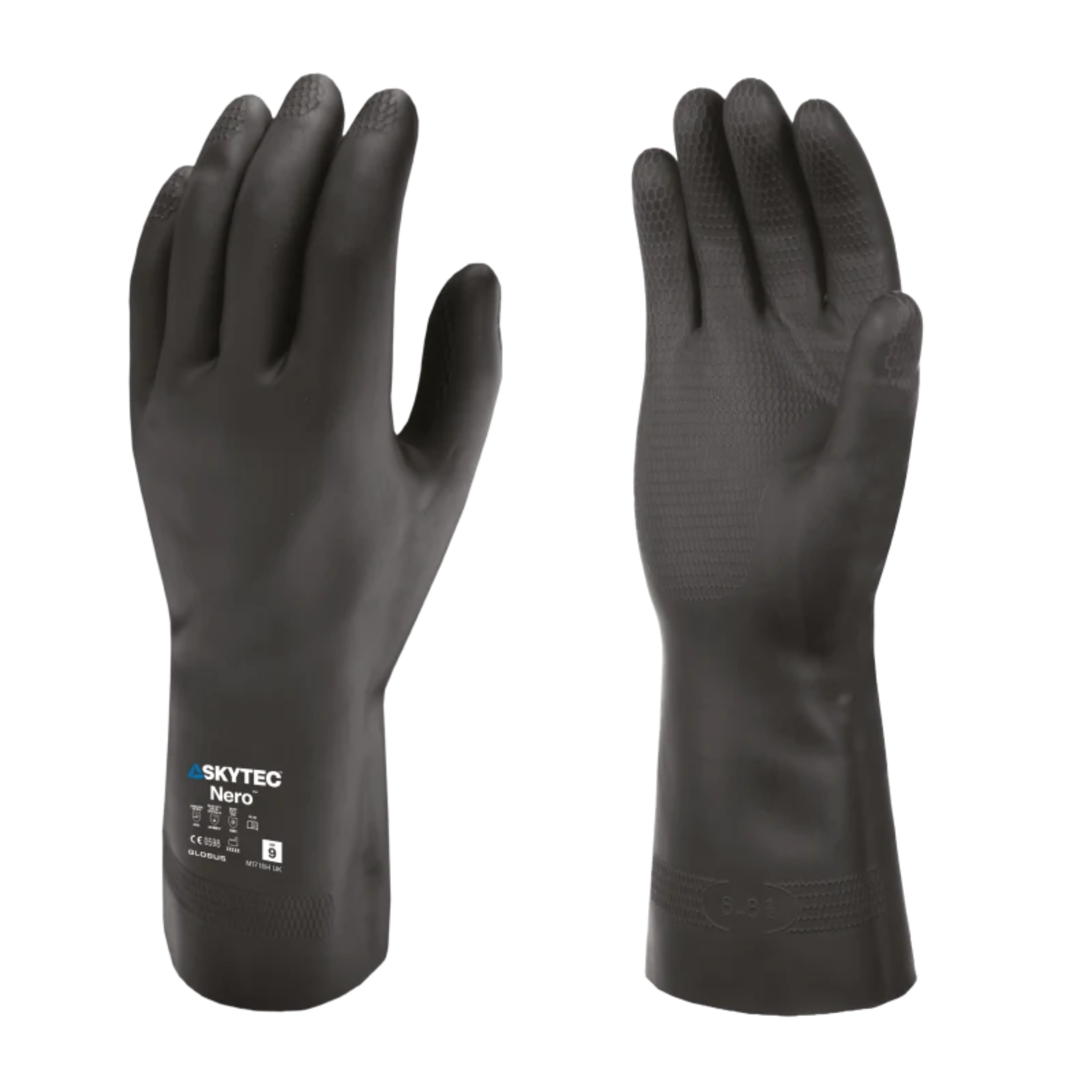 Skytec Nero Cotton Flock Latex Glove