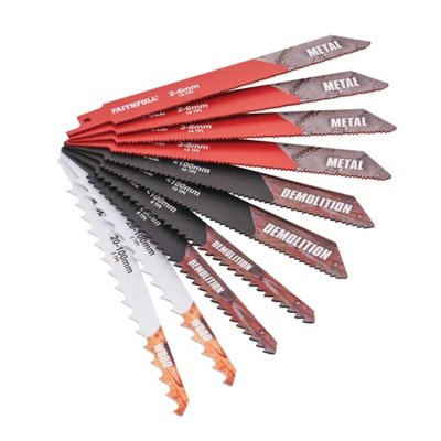 Faithfull 10 Piece Sabre Saw Blade Set