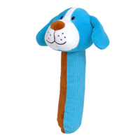 Blue dog Squeakaboo toy for babies