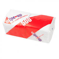 Serviettes Soft (1 Ply/White)-Wipe Up-(10x500x33cmx33cm)