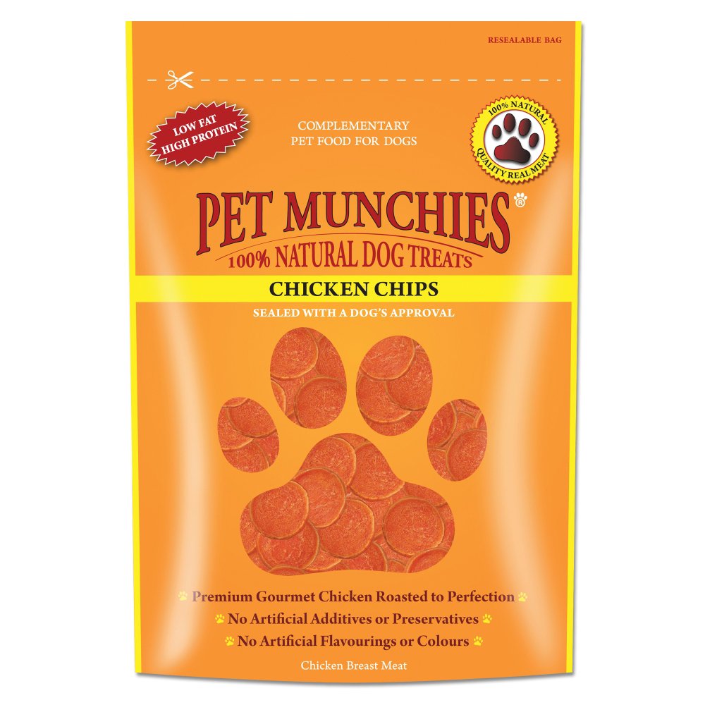 Pet Munchies Chicken Chips Dog Treats 8x100g