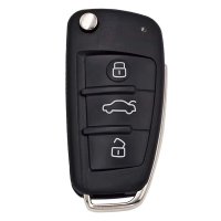 RAV Audi 3 Button Flip Remote Case HU66