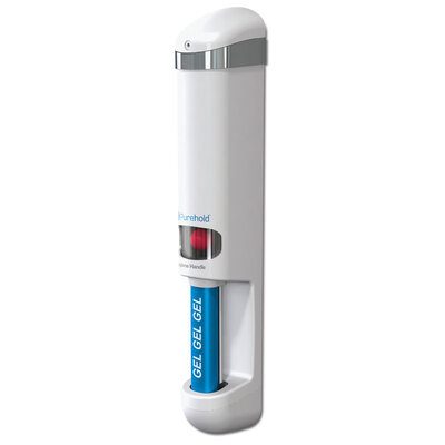 Poignée de porte hygiénique pour distribution de gel