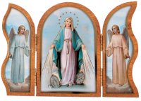 Wood Triptych/Gold Foil/Miraculous   (56205)