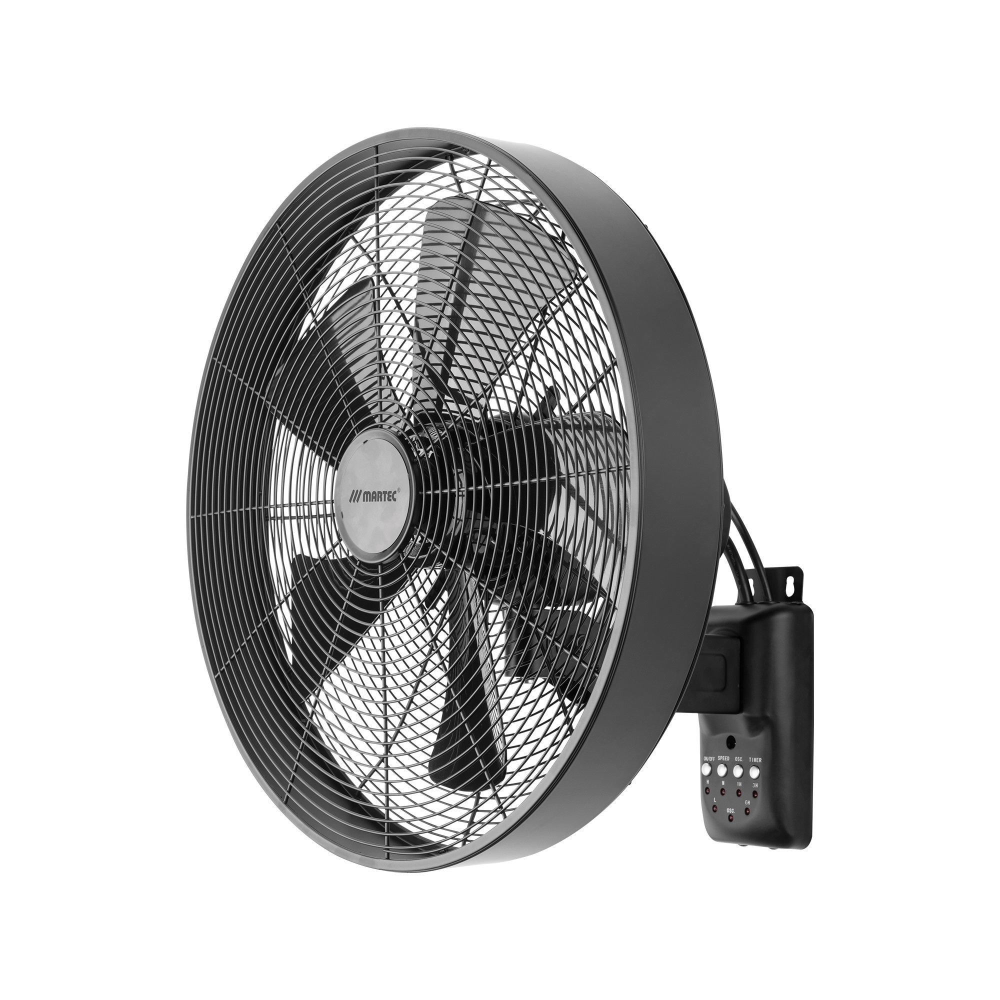 Martec Como 16" AC Wall Fan Black with Remote