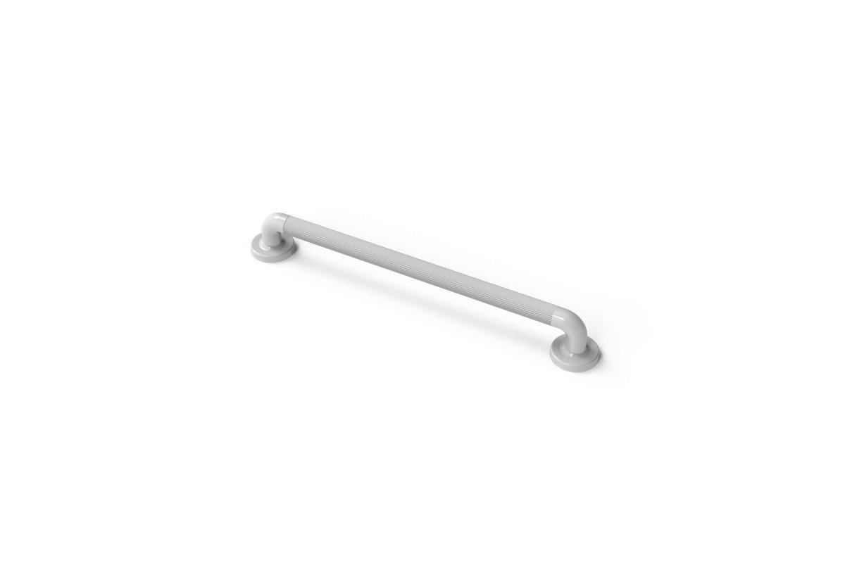 Nymas 600mm White Concealed Fixing Plastic Fluted Grab Rail, 36mm Diameter PFGB-24/WH