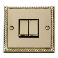 Georgian Brass 10A 2G 2W Switch