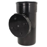 Davant 110mm SS Access Pipe Solvent Weld Black SSB0033