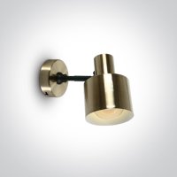 One Light Brushed Brass Wall Light 10W E27 100-240v LV1202.0558