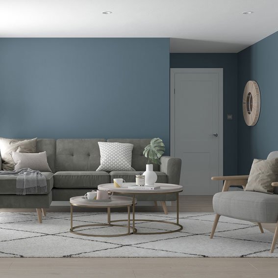 Dulux Easycare Washable Matt Faded Indigo Paint Pat McDonnell Paints