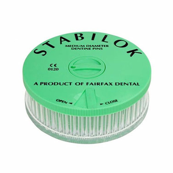 Fairfax Stabilok Stainless Steel Pins Jumbo Pack - 100pk Green - DMI Ireland's Leading Dental Supplier - Next Day Delivery