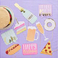 Eat, Drink, Party Photo Booth Props - Pack of 10
