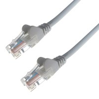 30m Grey 24AWG RJ45 CAT5e UTP Stranded Flush Moulded Patch