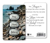 Laminated Leaflet/Pray, Hope, Believe  (71773)