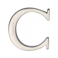 C1565-2-C-PNF - Heritage Brass Alphabet C Pin Fix 51mm (2) Polished Nickel Finish