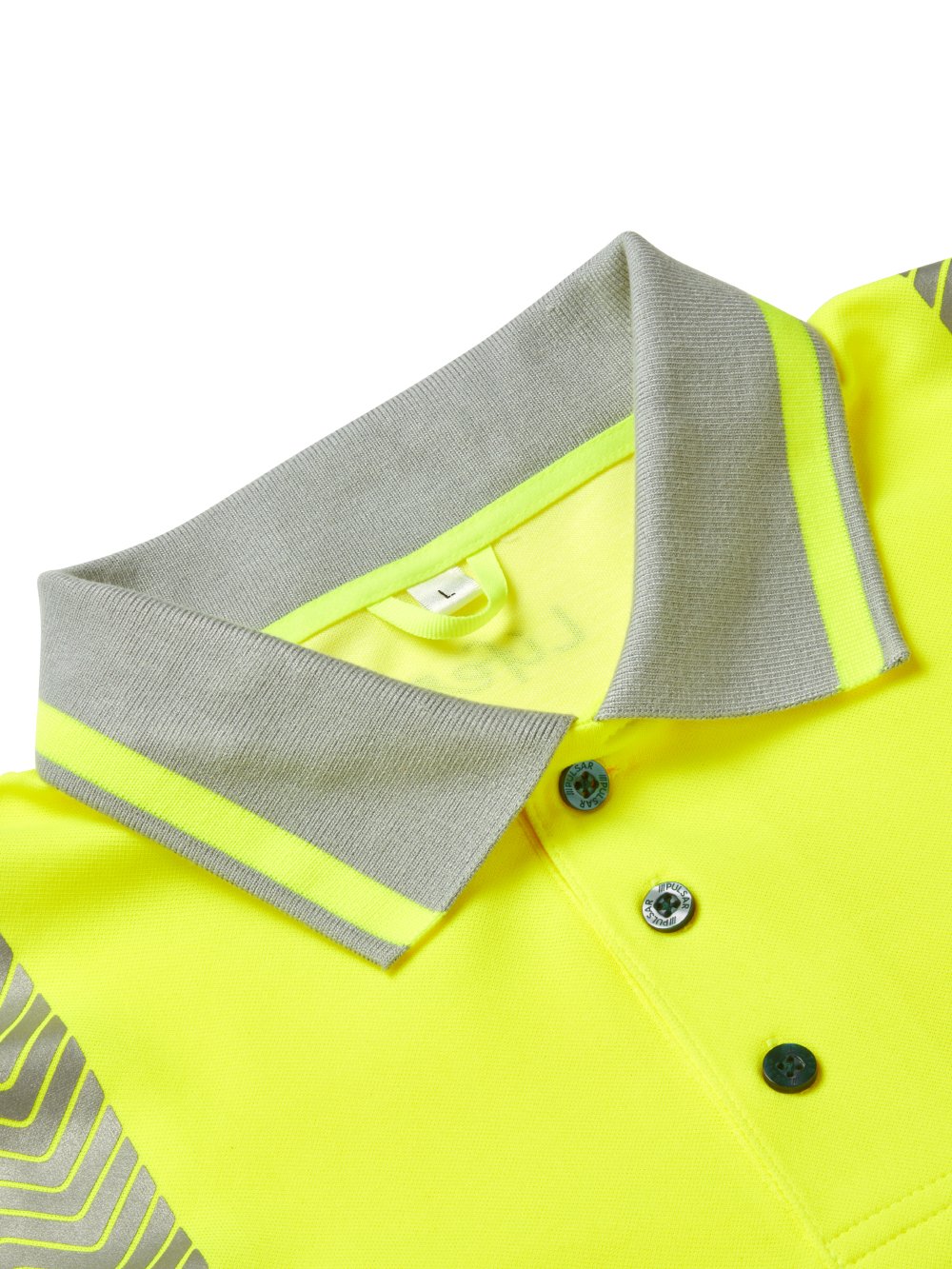 PULSAR&reg; LIFE Men's Hi-Vis Long Sleeve Yellow Polo Shirt