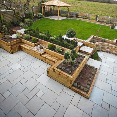 Blue Sawn Limestone Paving Sawn Edge 15.28m2 Project Pack