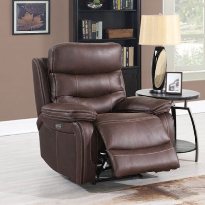 Noble Electric Recliner with Speakers - Chocolate