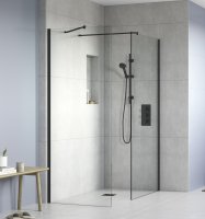 FLAIR AYO 8MM MODULAR WETROOM  1100MM BLACK COMPLETE