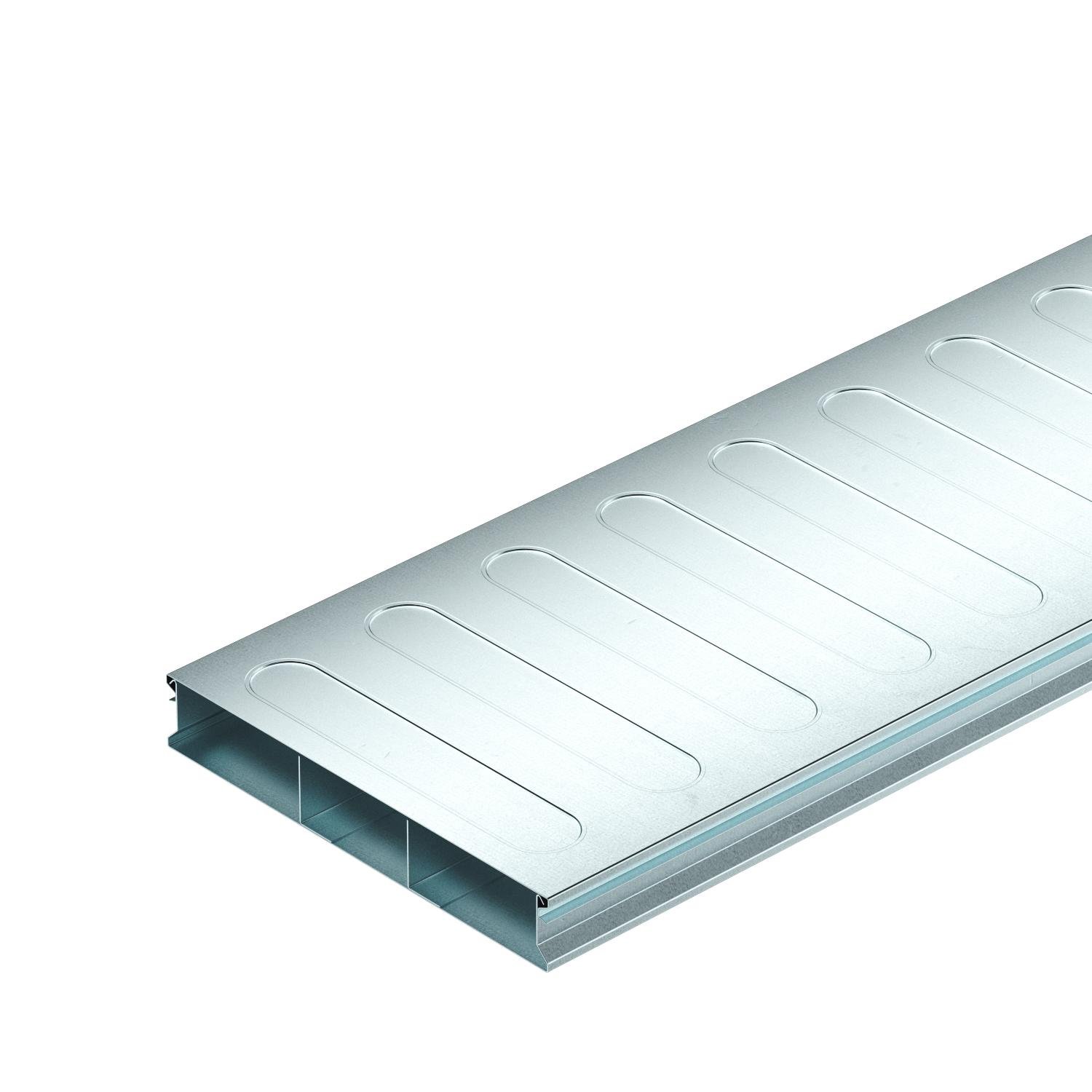 OBO Underfloor Duct, 2 pieces, 3-compartment, Duct Height 38 mm