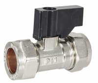 15mm Isolating Valve with Handle Chrome Plated 304618