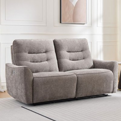 Cupar Power 3 Seater Sofa - Stone