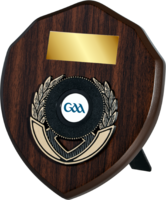 17.5cm Walnut Shield with Trim (V2251)