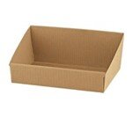 BOX TRAY LARGE HIGH BACK 400X320X150MM NATURAL CORRUGATED