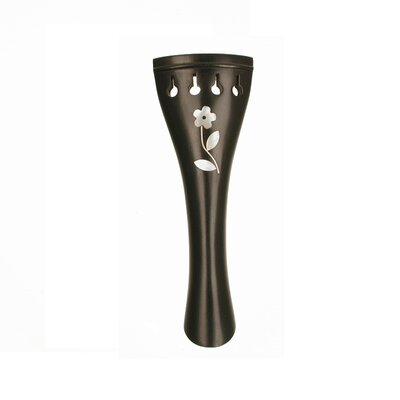Violin tailpiece flower inlay