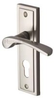 BOS1048-SN - Project Hardware Door Handle for Euro Profile Plate Boston Design Satin Nickel Finish