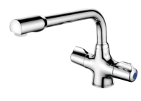 Tucker French Highbury Twin Lever Mono Kitchen Mixer Chrome