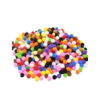 Pom Poms Mini- Assorted Colour 10mm - 10 Colour - 1000 piece